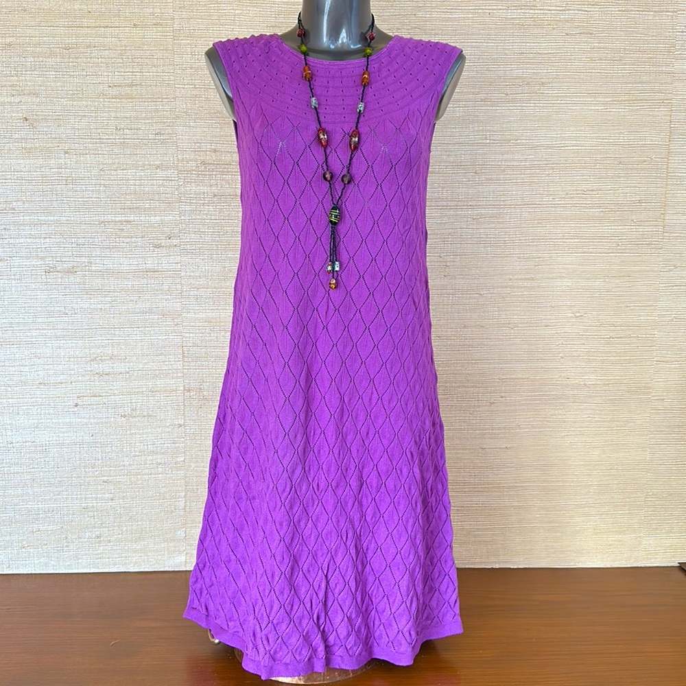 Hand dyed purple tulip cotton “Soft Whispers” knit dress. New with tags.